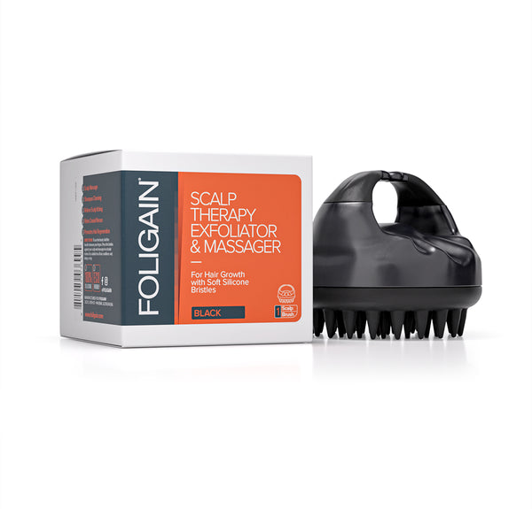 FOLIGAIN Kopfhauttherapie Peeling & Massager in Schwarz