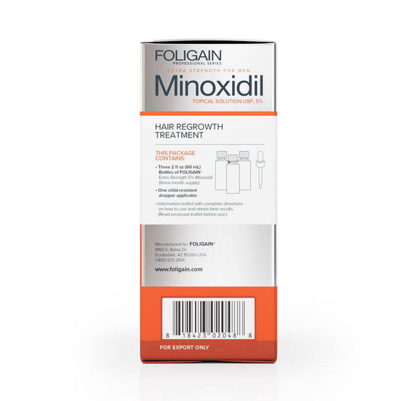 FOLIGAIN Minoxidil 5 % Haarwuchsbehandlung für Männer, 6-Monatspackung